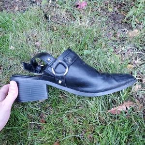 Urban outfitters strapped mules